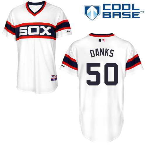 John Danks #50 MLB Jersey-Chicago White Sox Men's Authentic Alternate Home Baseball Jersey